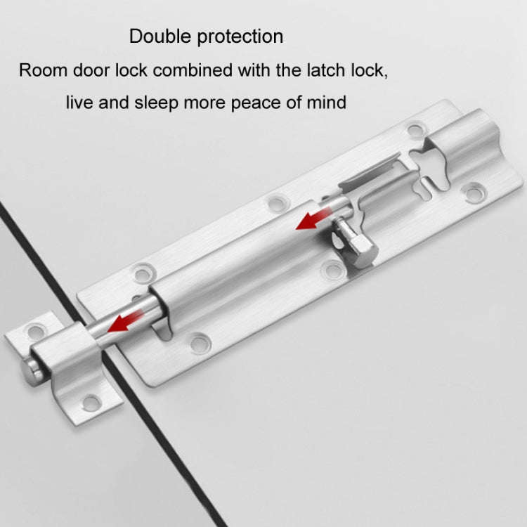 4 inch Stainless Steel Latch Door Bolt Bathroom Wooden Door And Window Anti-Theft Latch Lock