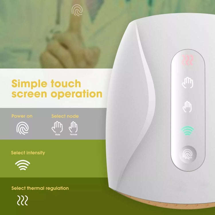 Electric Hand Massager with Heat, 3 Levels Intensity, Convex Point Massage(White)