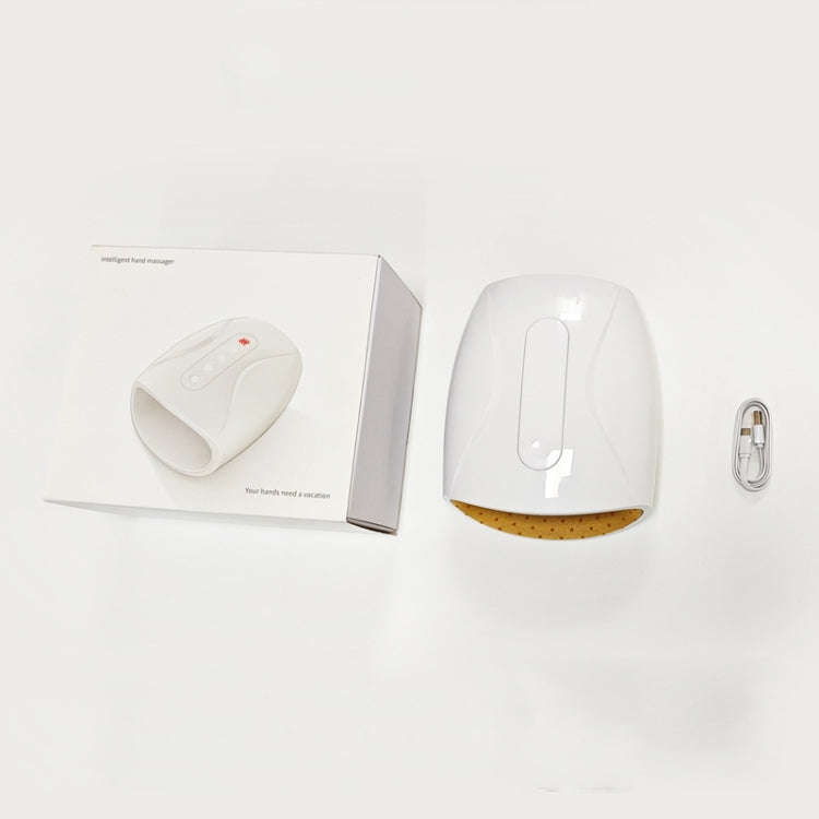 Electric Hand Massager with Heat, 3 Levels Intensity, Convex Point Massage(White)