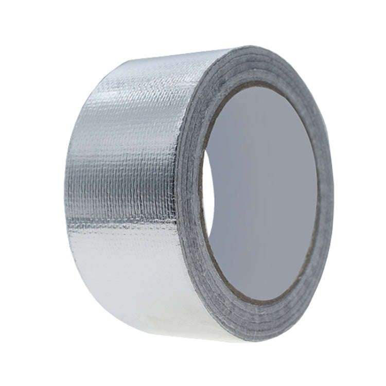 5cm x 10m 0.15mm Glass Fiber Cloth Aluminum Foil Tape Air- Conditioning Pipe Waterproof Seam Seal...