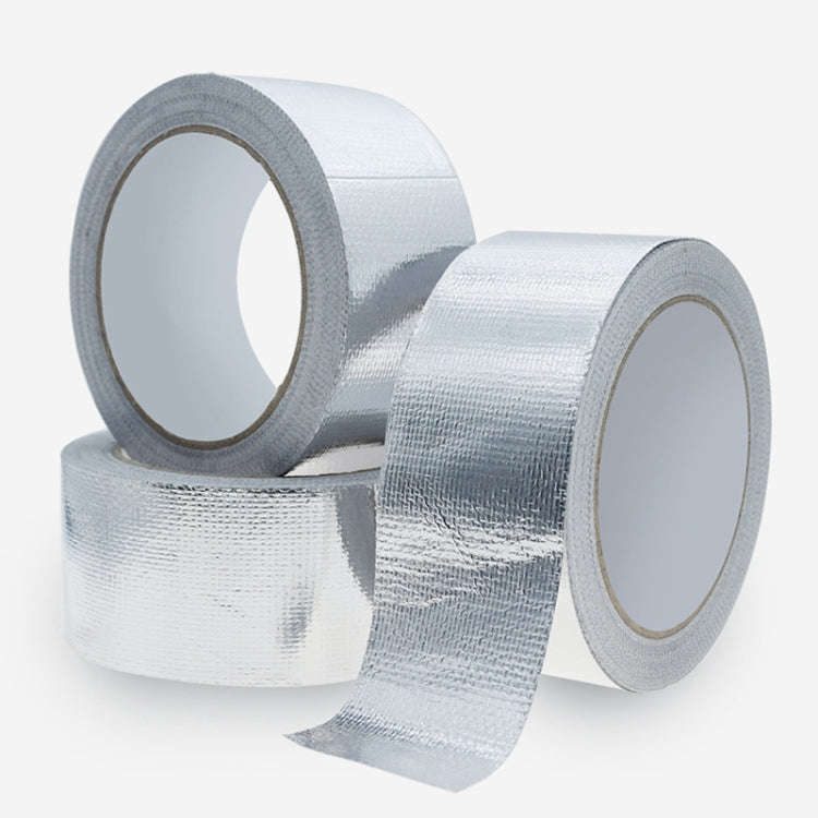 5cm x 20m 0.15mm Glass Fiber Cloth Aluminum Foil Tape Air- Conditioning Pipe Waterproof Seam Seal...