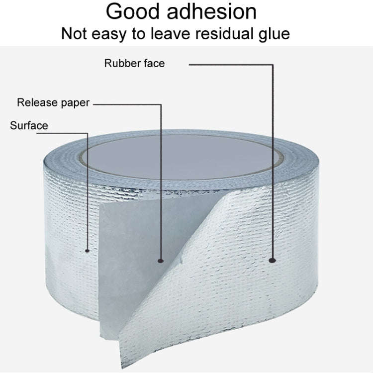 5cm x 20m 0.15mm Glass Fiber Cloth Aluminum Foil Tape Air- Conditioning Pipe Waterproof Seam Seal...