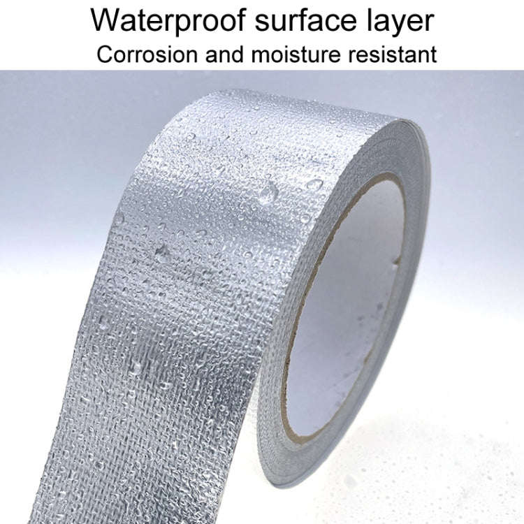 5cm x 20m 0.15mm Glass Fiber Cloth Aluminum Foil Tape Air- Conditioning Pipe Waterproof Seam Seal...