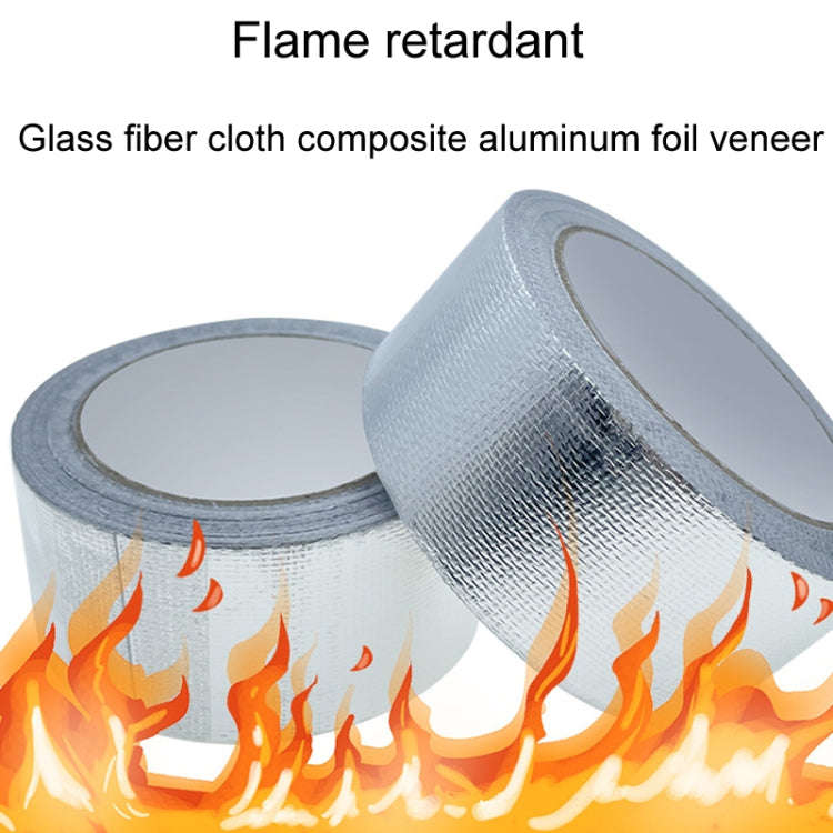 5cm x 20m 0.15mm Glass Fiber Cloth Aluminum Foil Tape Air- Conditioning Pipe Waterproof Seam Seal...