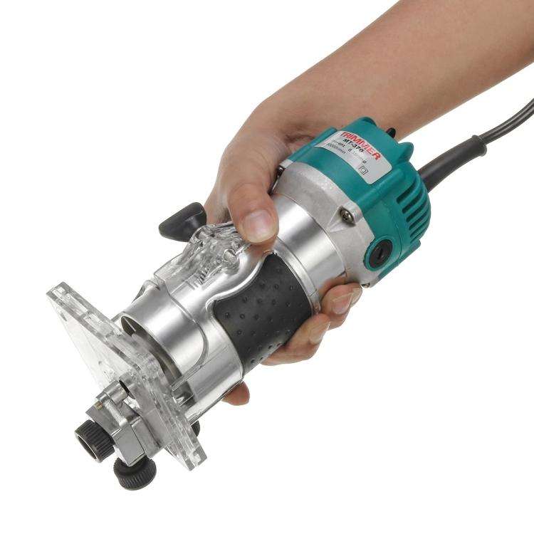 MOYI Aluminum Body Multifunctional Small Electric Woodworking Carving Slotting Trimming Machine, ...