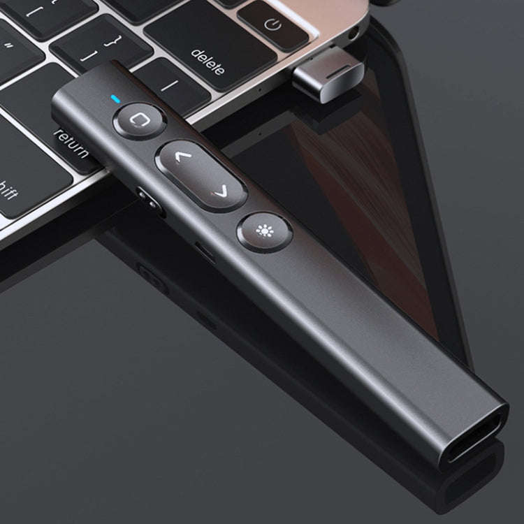 B2 2.4GHz Dual-Mode Conference PPT Wireless Page Turning Pen Multimedia Infrared Laser Pointer(Bl...