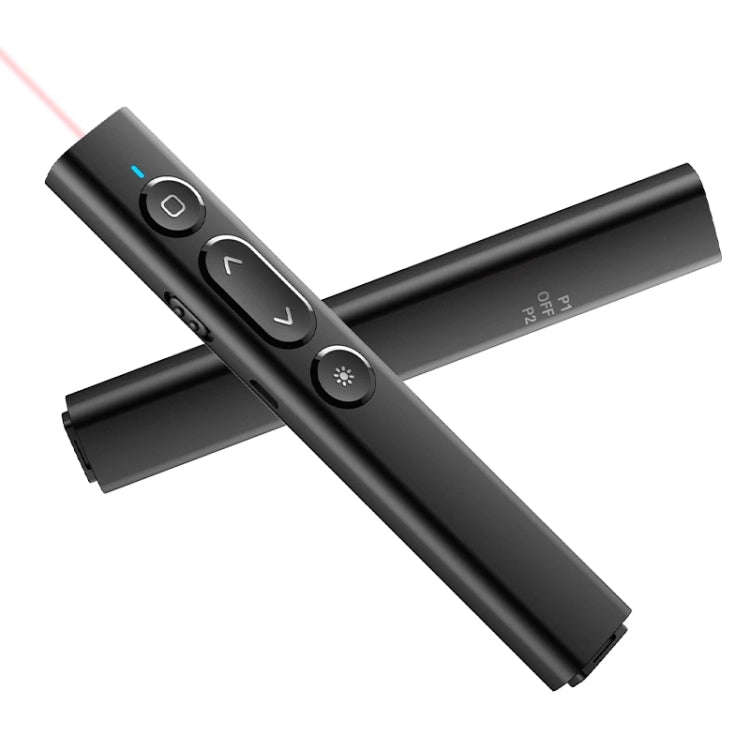 B2 2.4GHz Dual-Mode Conference PPT Wireless Page Turning Pen Multimedia Infrared Laser Pointer(Bl...