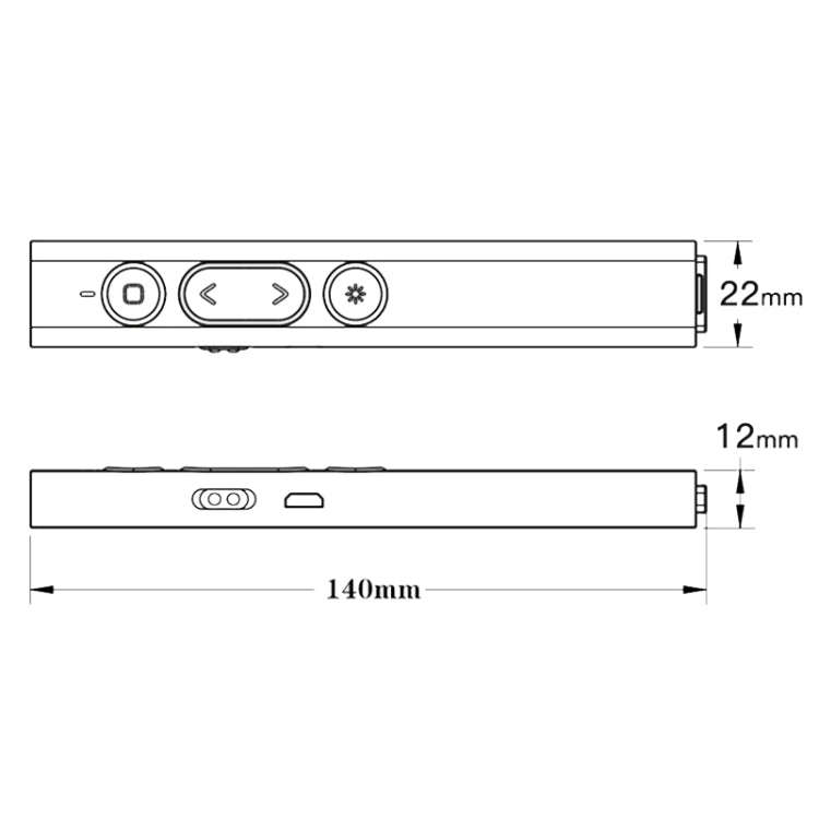 B2 2.4GHz Dual-Mode Conference PPT Wireless Page Turning Pen Multimedia Infrared Laser Pointer(Bl...