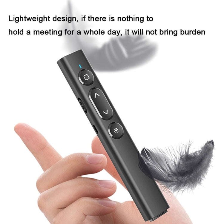 B2 2.4GHz Dual-Mode Conference PPT Wireless Page Turning Pen Multimedia Infrared Laser Pointer(Bl...