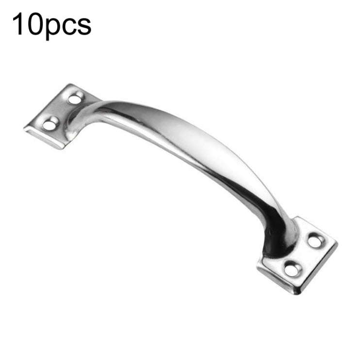 10pcs 5 inch Bow-Shaped Stainless Steel Door Handle Simple Window And Cabinet Drawer Handle