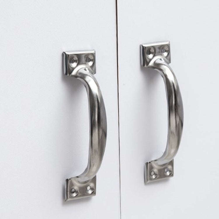 10pcs 5 inch Bow-Shaped Stainless Steel Door Handle Simple Window And Cabinet Drawer Handle