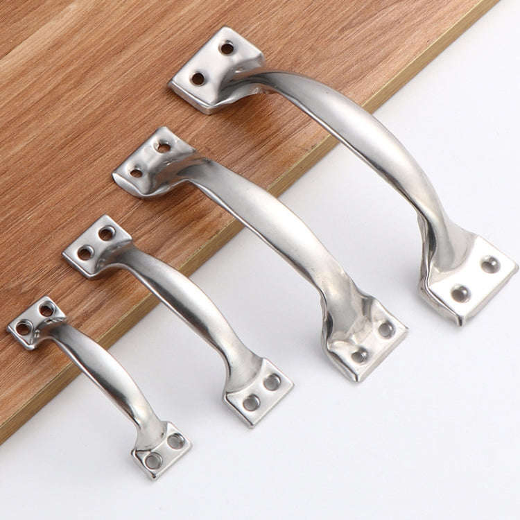 10pcs 5 inch Bow-Shaped Stainless Steel Door Handle Simple Window And Cabinet Drawer Handle