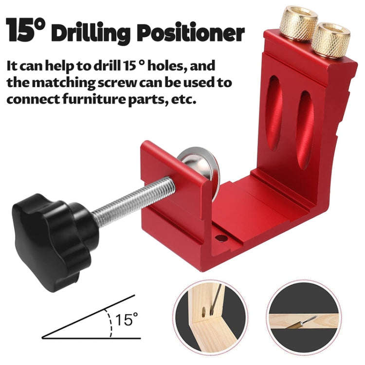 Carpentry Splicing Installation Oblique Hole Opening Locator(Silver)