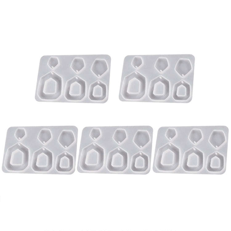 5pcs DIY Crystal Epoxy Earrings Silicone Mold Pendant Jewelry Mold, Spec: Alien