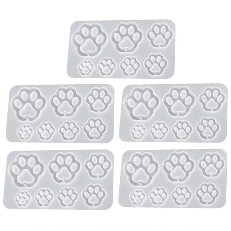 5pcs DIY Crystal Epoxy Earrings Silicone Mold Pendant Jewelry Mold, Spec: Cat Claw