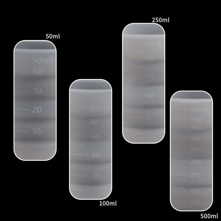 2pcs 250ml Folding DIY Epoxy Measuring Cup Silicone Mold Candle Plaster Glue Mixing Cup