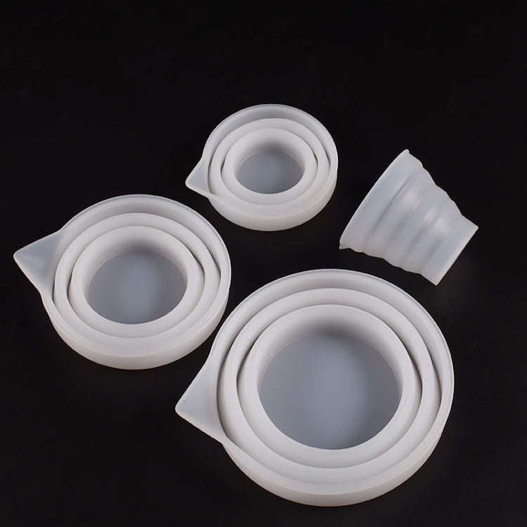 2pcs 250ml Folding DIY Epoxy Measuring Cup Silicone Mold Candle Plaster Glue Mixing Cup