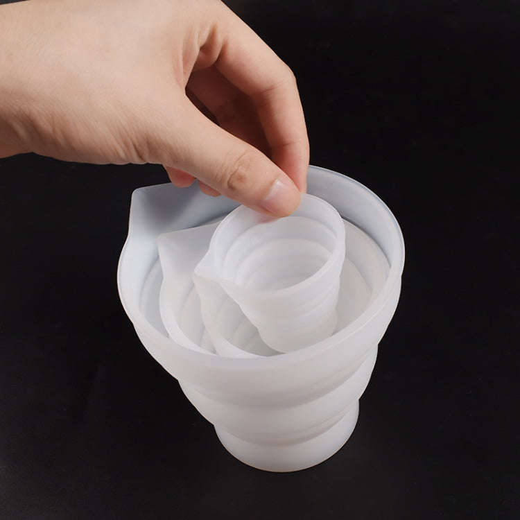5pcs 100ml Folding DIY Epoxy Measuring Cup Silicone Mold Candle Plaster Glue Mixing Cup