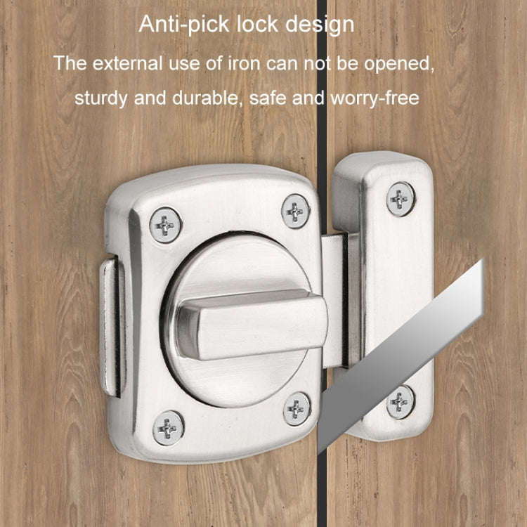 Stainless Steel Rotate Bolt Latch Anti-Theft Security Bathroom Door Lock Spring Latch, Specificat...
