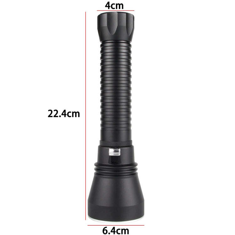 XHP70.2  Diving Flashlight 3000 Lumens IPX8 Waterproof Underwater 80m 5000mAh x 2 White Light