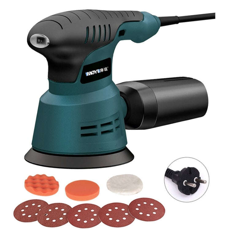 8pcs /Set EU Plug MOYI Small Polishing Sandpaper Machine Woodworking Electric Disc Sander