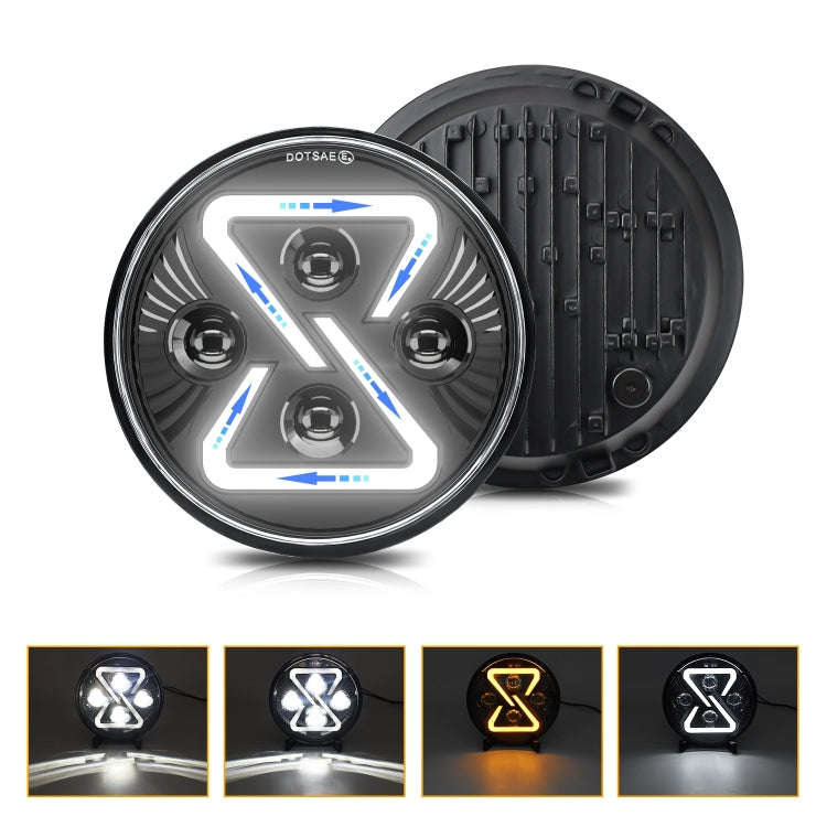7 Inch 8-shaped Gradient Angel Eye Car Headlights For Wrangler(R15)