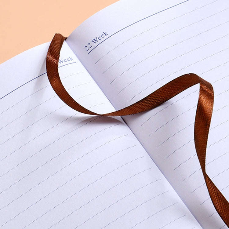 2025 A5 Planner Notebook with Calendar Leather English Schedule 312 Inner Pages  With Month Index...