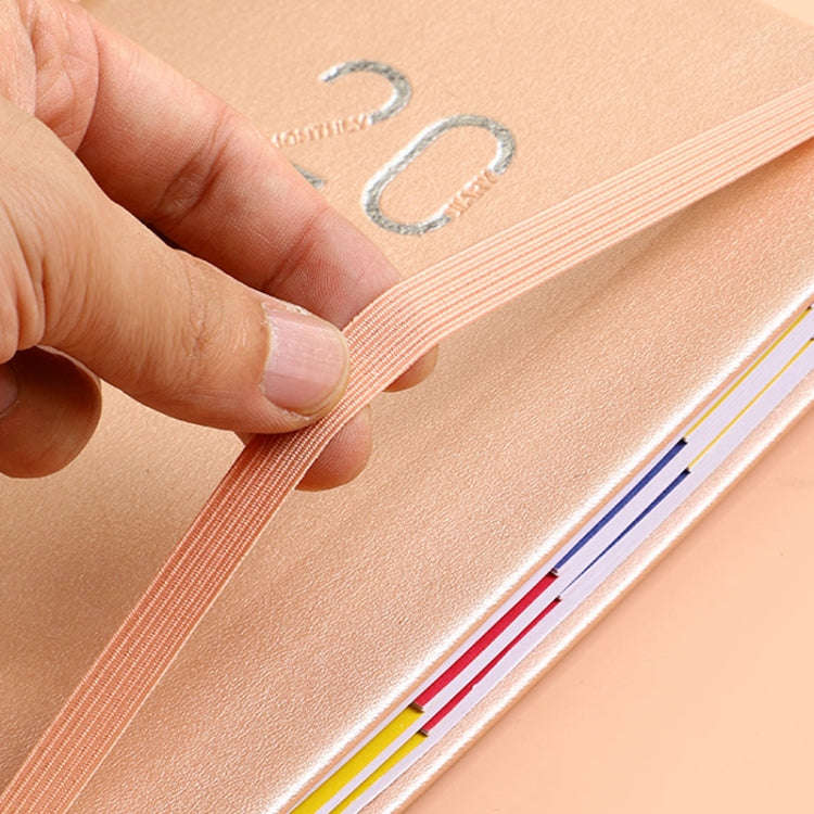2025 A5 Planner Notebook with Calendar Leather English Schedule 312 Inner Pages  With Month Index...