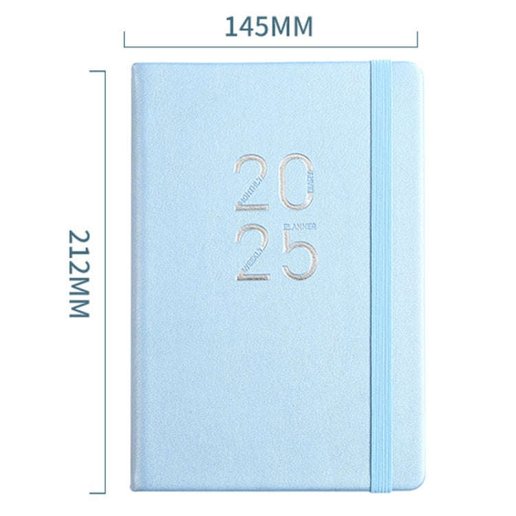 2025 A5 Planner Notebook with Calendar Leather English Schedule 312 Inner Pages  With Month Index...