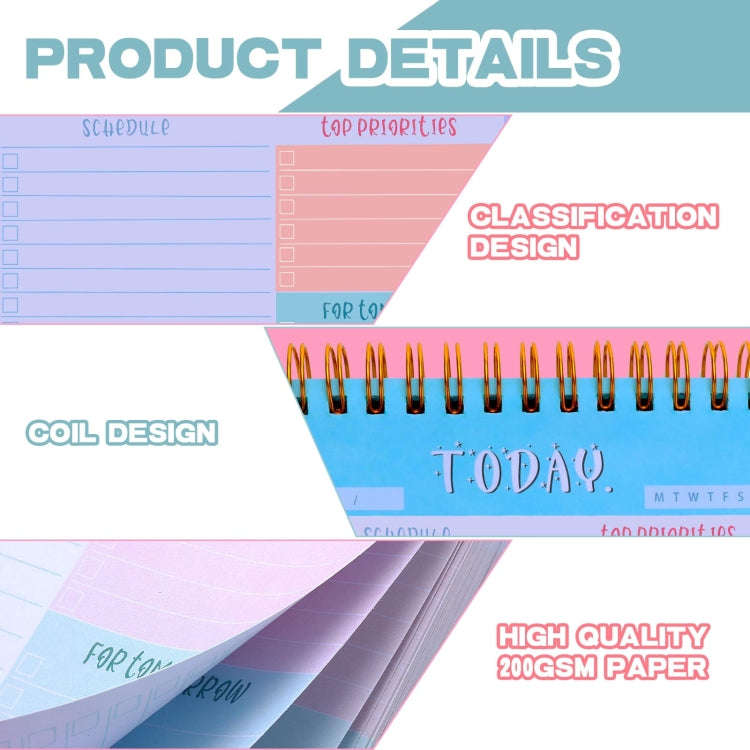 Diary Notepad Note Planning Student Memo, Style: English Notepad