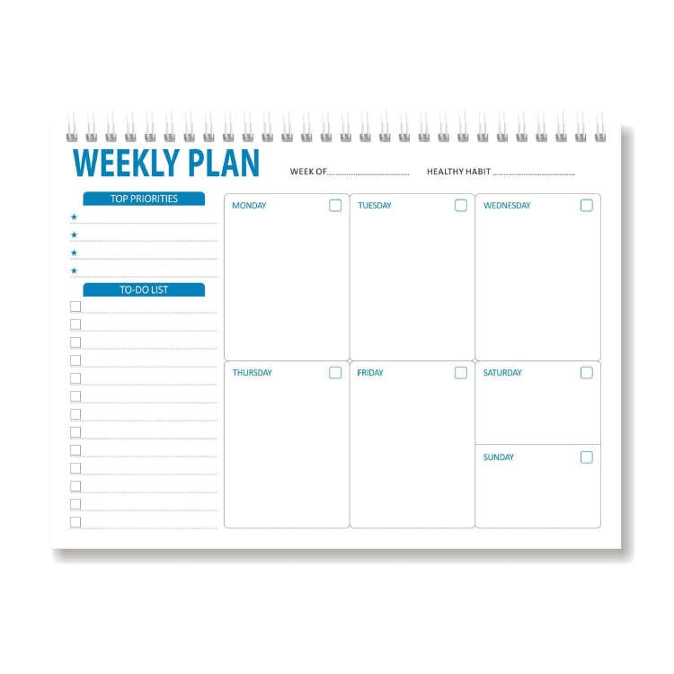 Diary Notepad Note Planning Student Memo, Style: Weekly Plan Type A