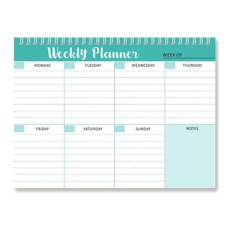 Diary Notepad Note Planning Student Memo, Style: Weekly Plan Type B
