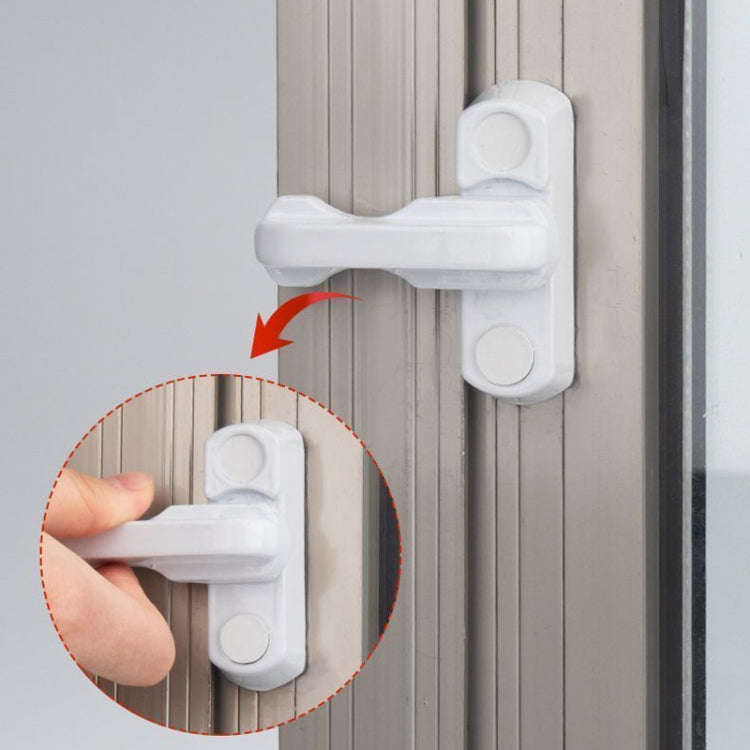 2pcs T-type Window Lock Plastic Steel Hasp Security Anti-theft Door Lock