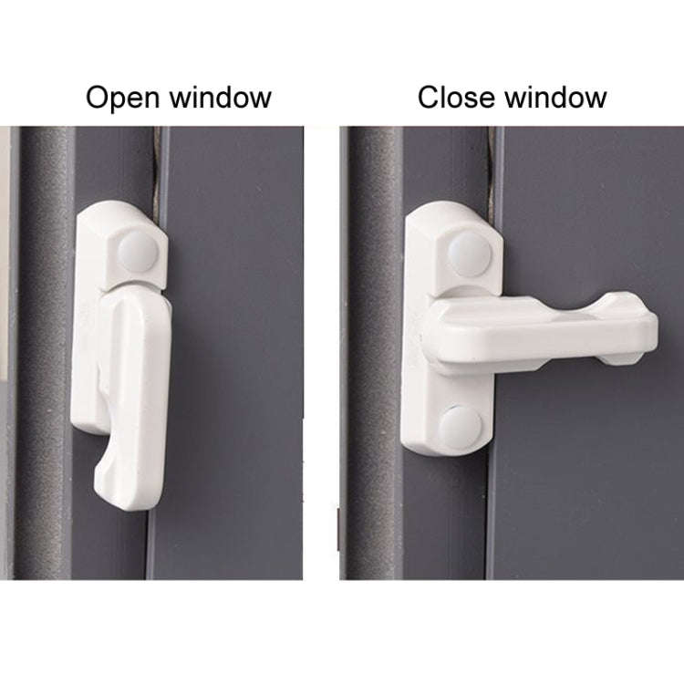2pcs T-type Window Lock Plastic Steel Hasp Security Anti-theft Door Lock
