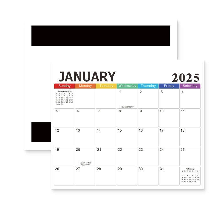 English 18-Month Calendar English Magnetic Refrigerator Magnet, Year: European 2025.1-2026.6