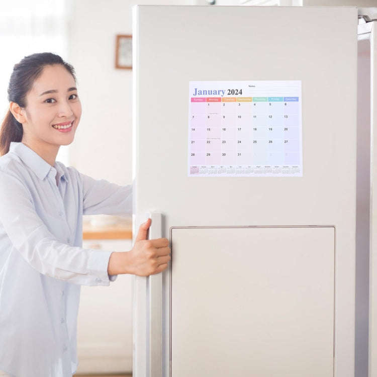English 18-Month Calendar English Magnetic Refrigerator Magnet, Year: European 2025.1-2026.6