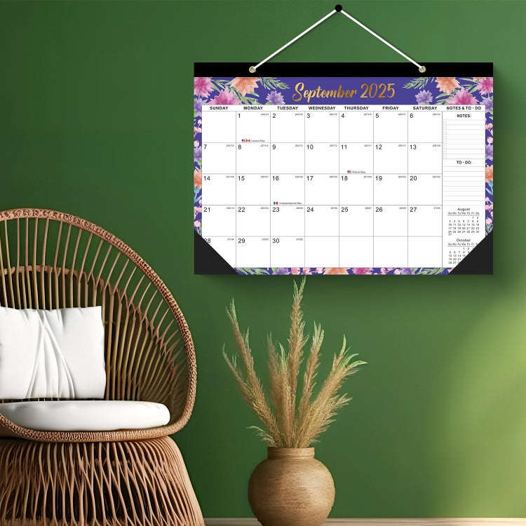 English Wall Calendar 18 Months Countdown English Desktop Minimalist Desk Calendar, Year: July 20...