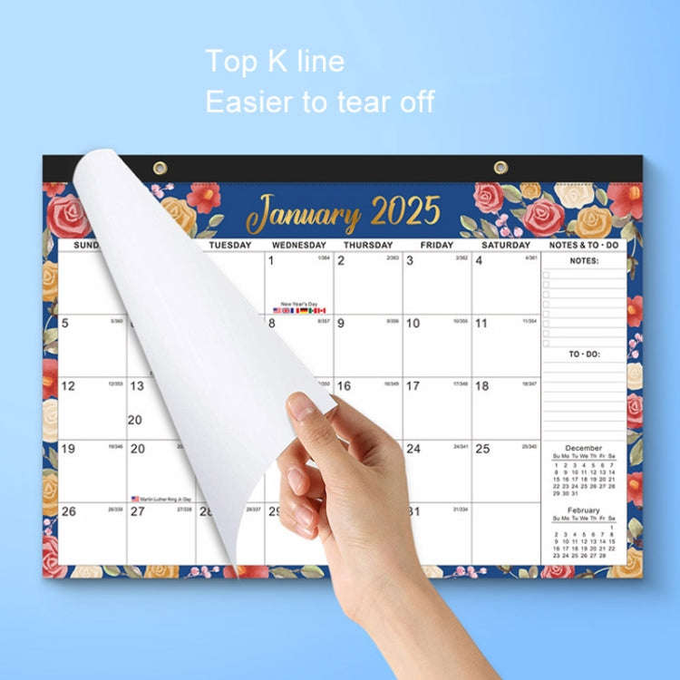 English Wall Calendar 18 Months Countdown English Desktop Minimalist Desk Calendar, Year: July 20...