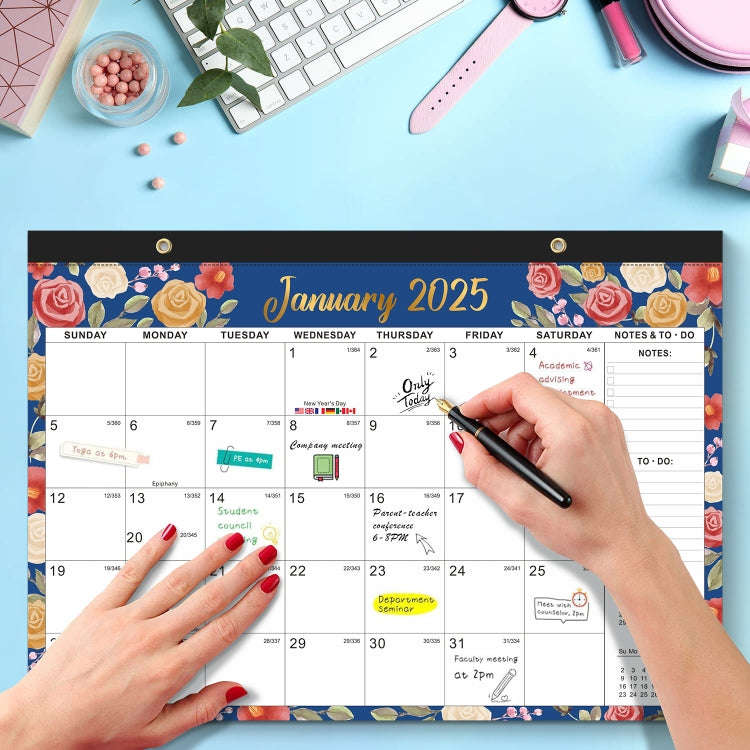 English Wall Calendar 18 Months Countdown English Desktop Minimalist Desk Calendar, Year: July 20...