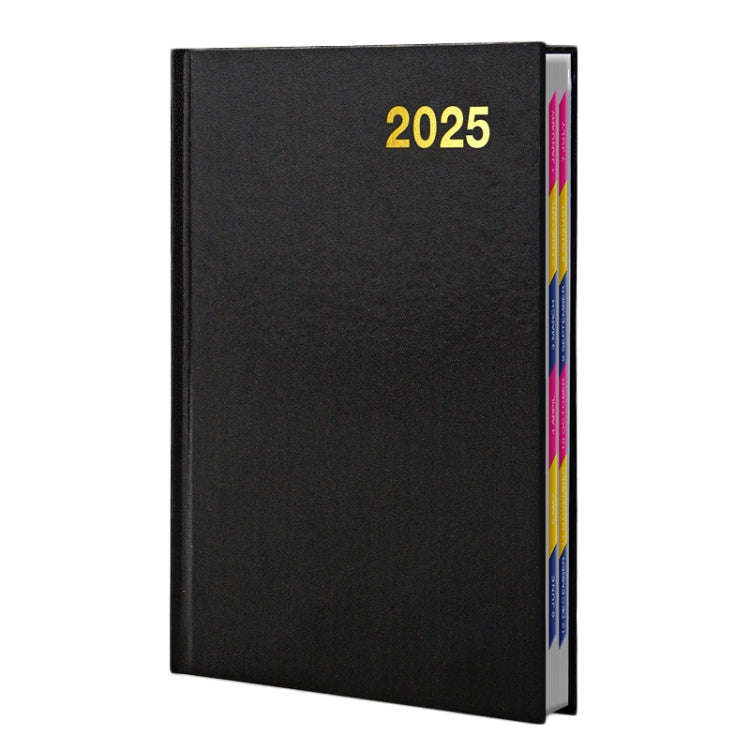 2025 A5 Agenda Book Planner Notebook 304 Pages Daily Office Diary(Black)