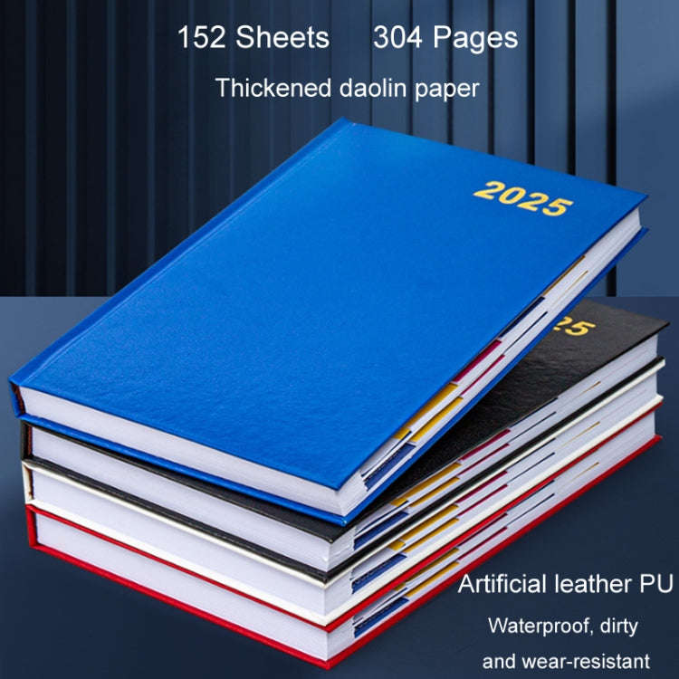 2025 A5 Agenda Book Planner Notebook 304 Pages Daily Office Diary(Black)