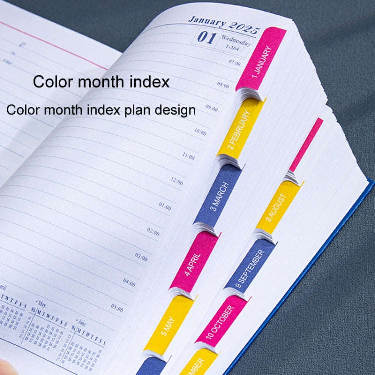 2025 A5 Agenda Book Planner Notebook 304 Pages Daily Office Diary(White)