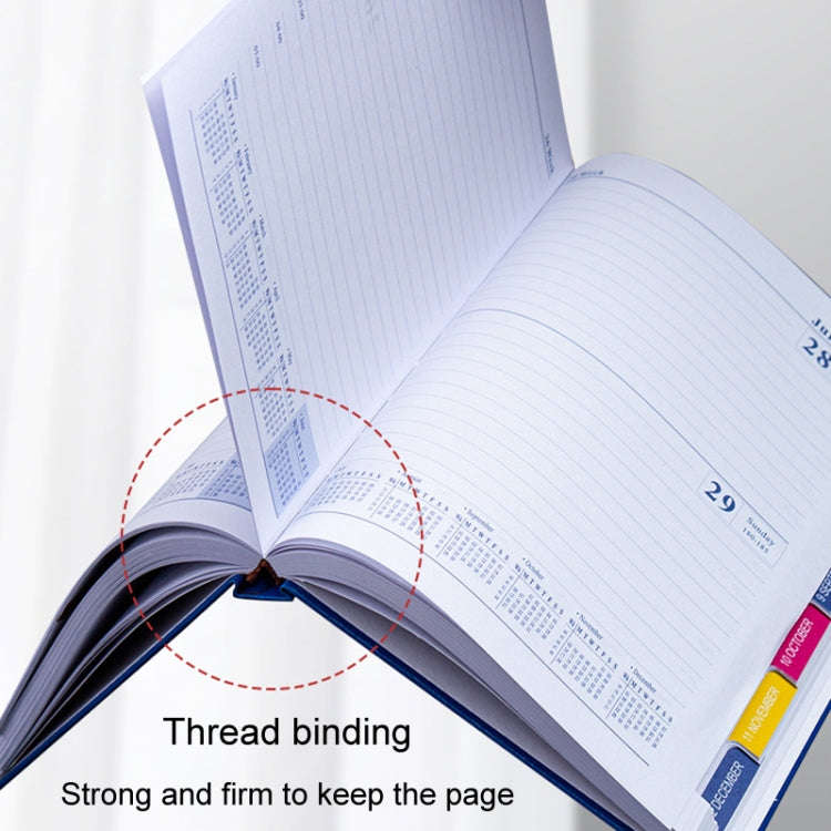 2025 A5 Agenda Book Planner Notebook 304 Pages Daily Office Diary(Black)