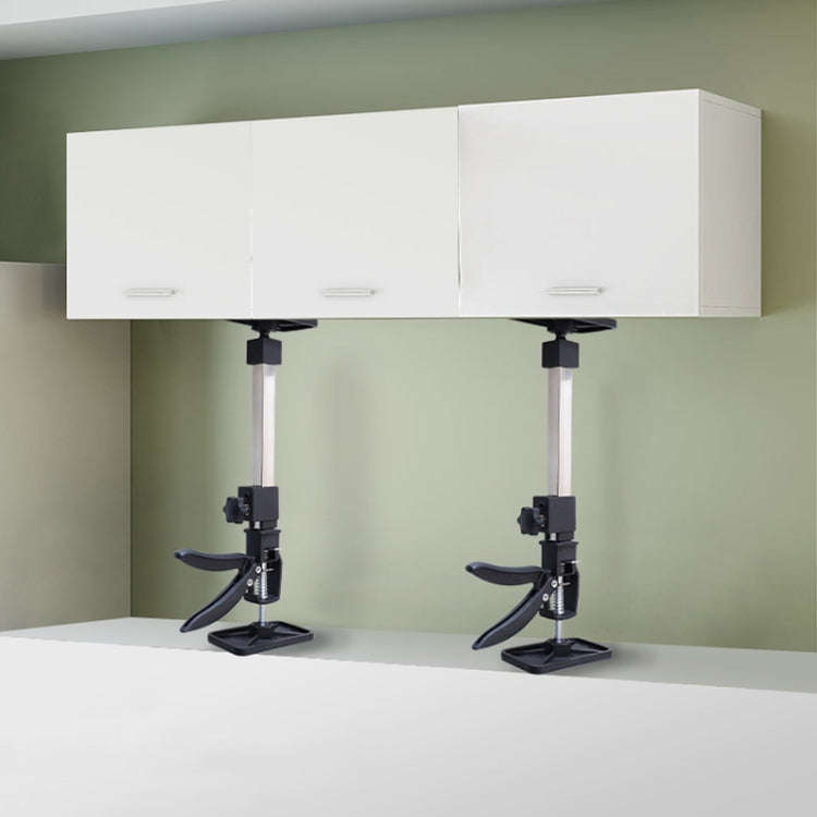 Carpenter Telescopic Decoration Support Pole Cabinet Installation Hoisting Lifting Bracket(Black)