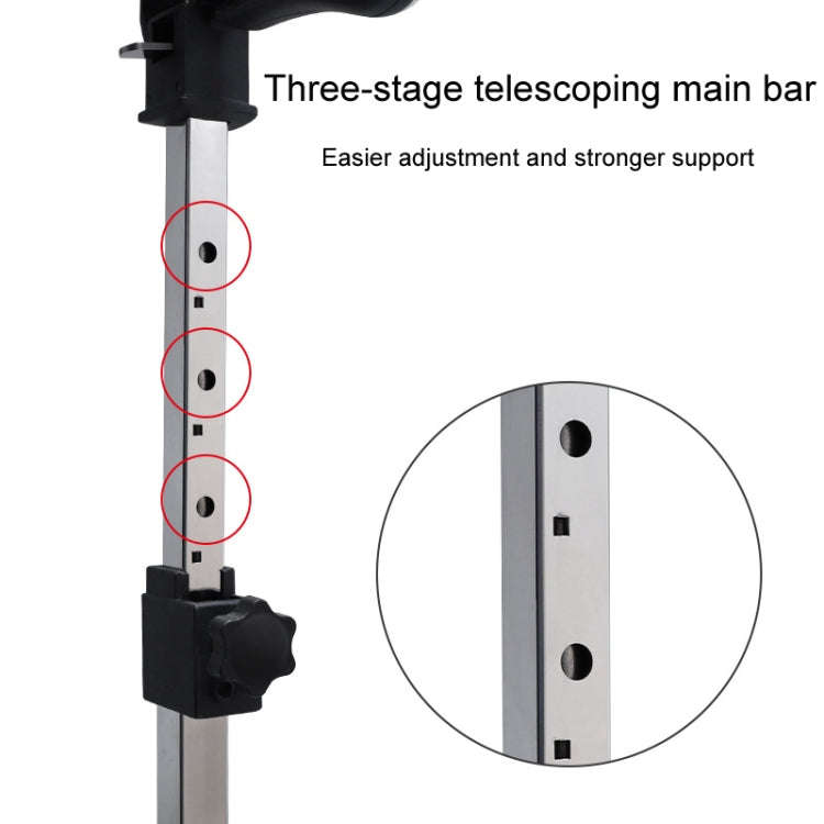 Carpenter Telescopic Decoration Support Pole Cabinet Installation Hoisting Lifting Bracket(Black)