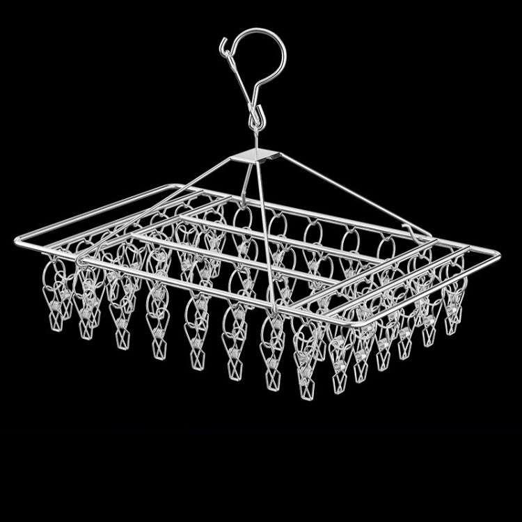 Square Socks Drying Hanger Stainless Steel Multifunctional Windproof Drying Rack, Style: 40x25cm ...