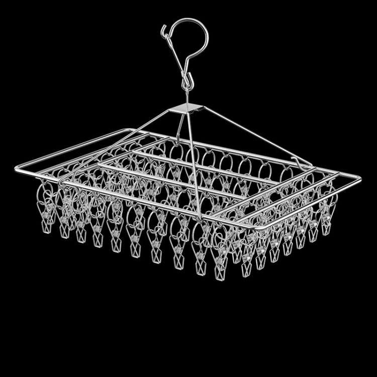 Square Socks Drying Hanger Stainless Steel Multifunctional Windproof Drying Rack, Style: 40x25cm ...