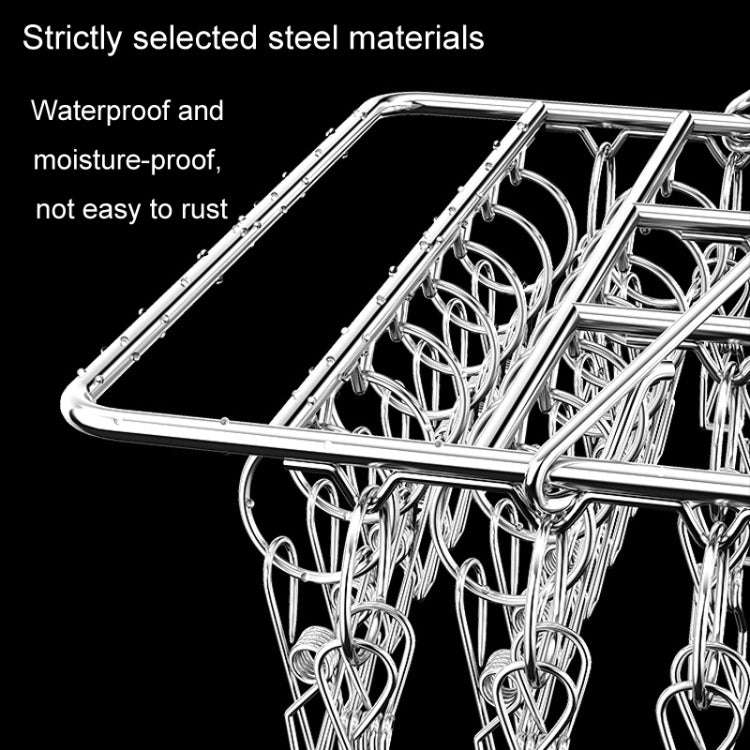 Square Socks Drying Hanger Stainless Steel Multifunctional Windproof Drying Rack, Style: 35x27cm4...