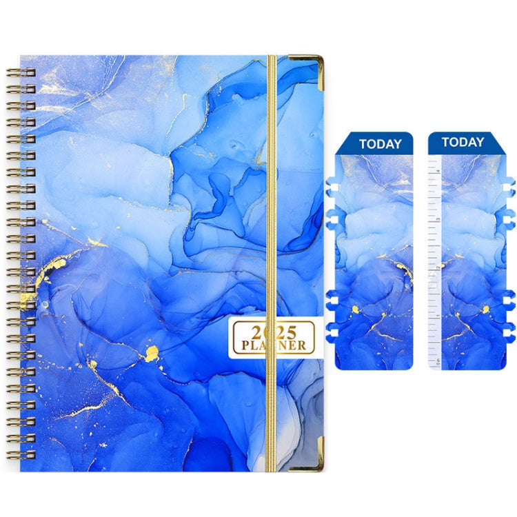 2025 English Notebook A5 Coil Notepad 365 Day Work Schedule Diary, Style: A06