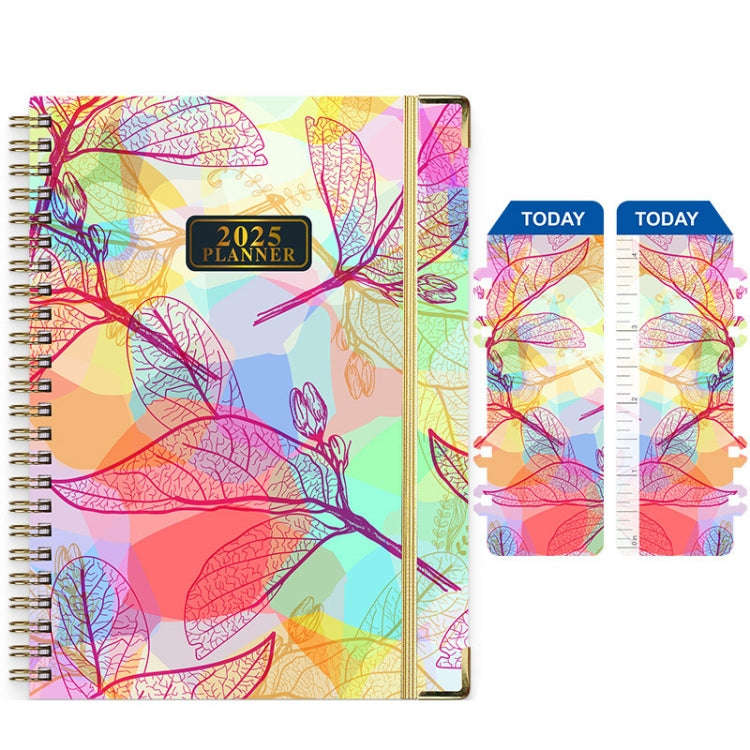 2025 English Notebook A5 Coil Notepad 365 Day Work Schedule Diary, Style: A07